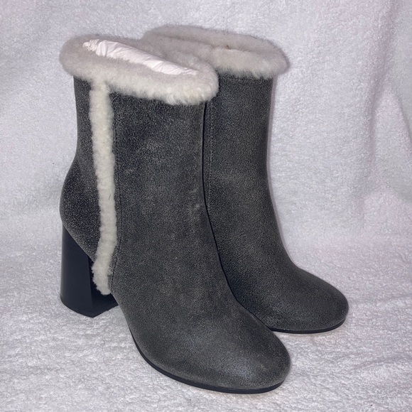 Joie Shoes - New Joie Shoes Joie Lorring Genuine Shearling Block Heel Boot 6.5